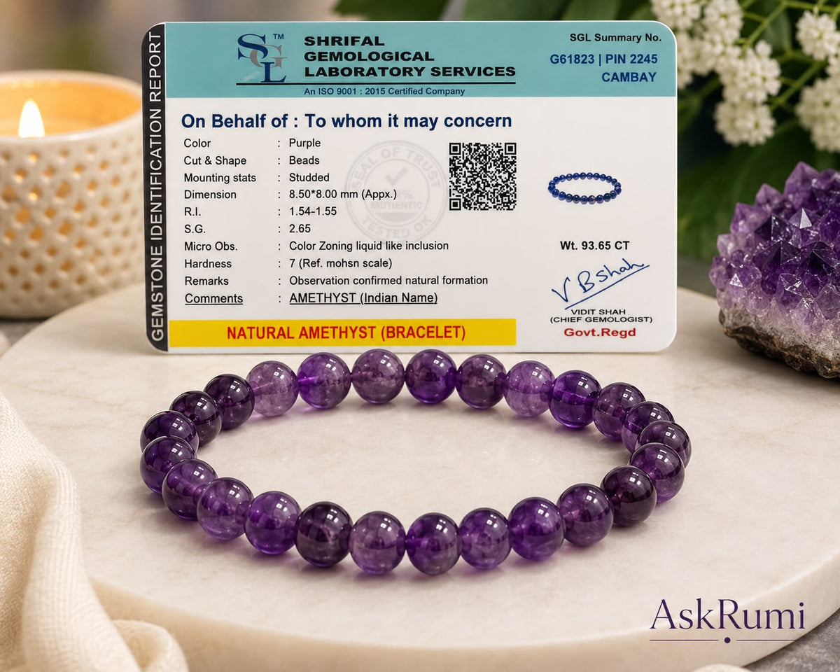 Amethyst Crystal Bracelet