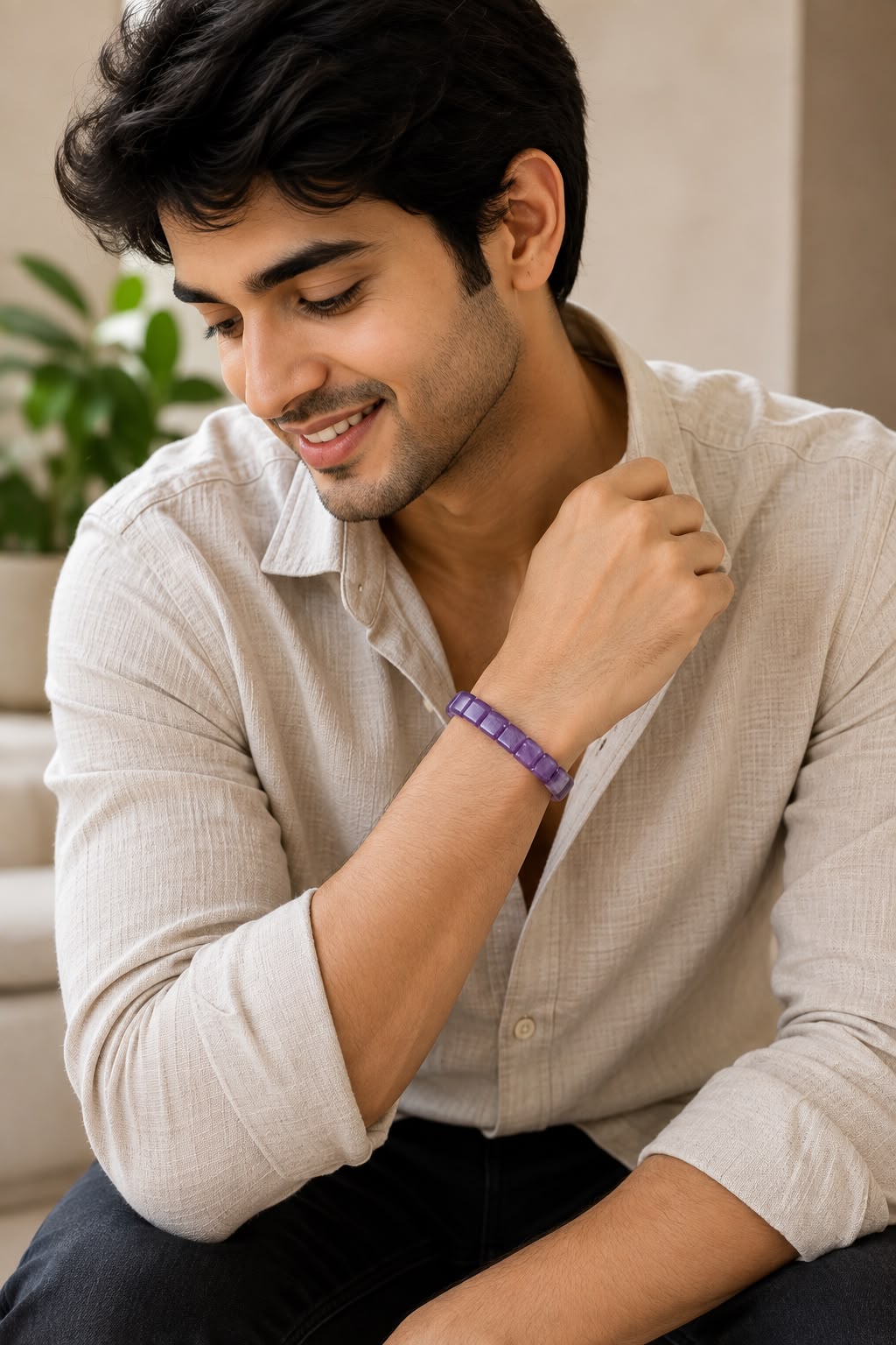 Amethyst Serenity Luxe Bracelet