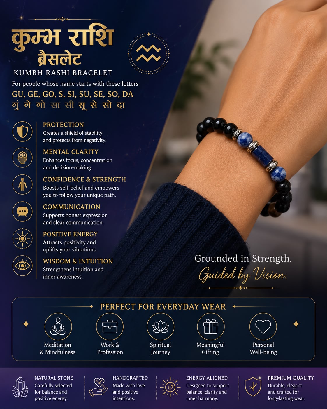 Kumbha Rashi Bracelet