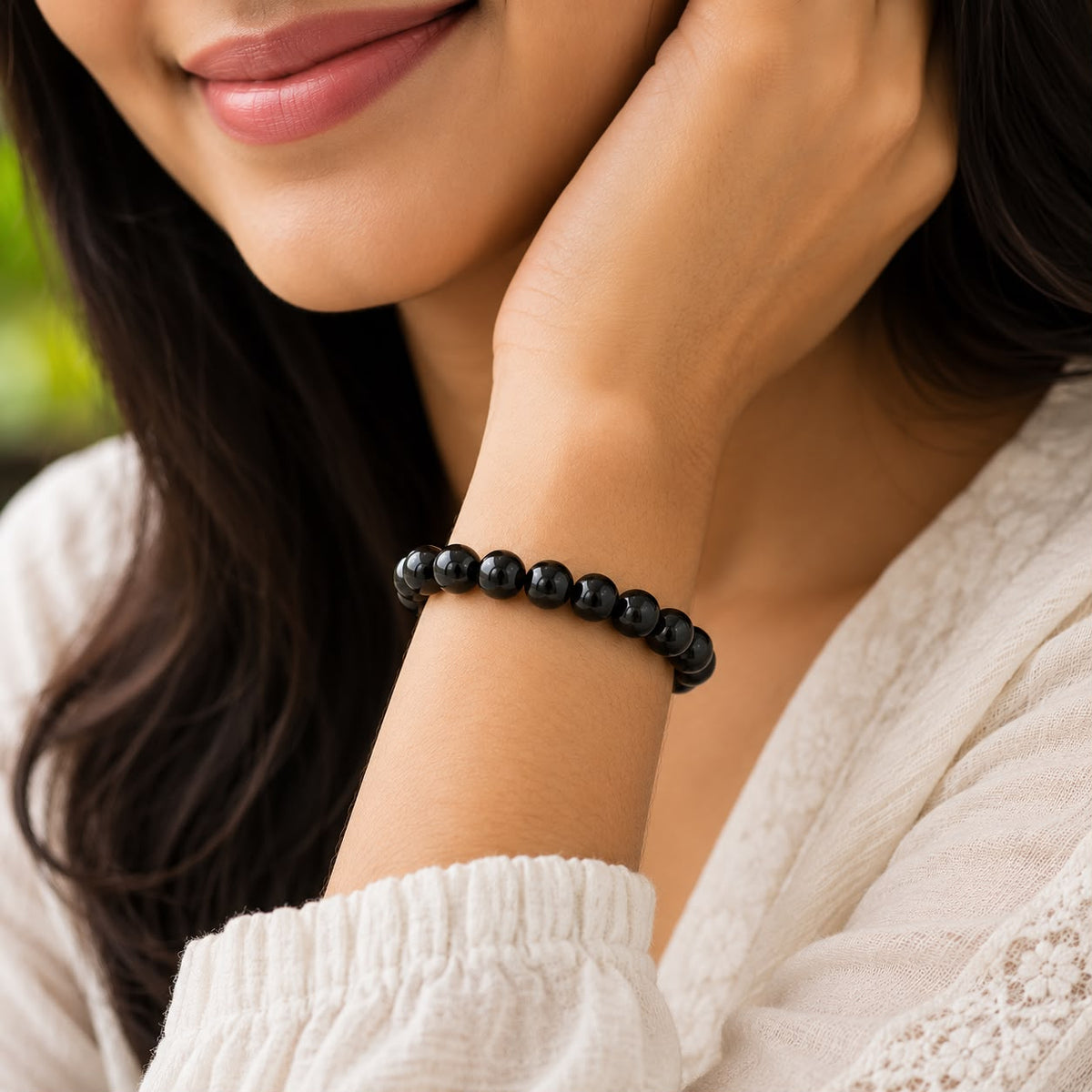 Black Tourmaline Crystal Bracelet
