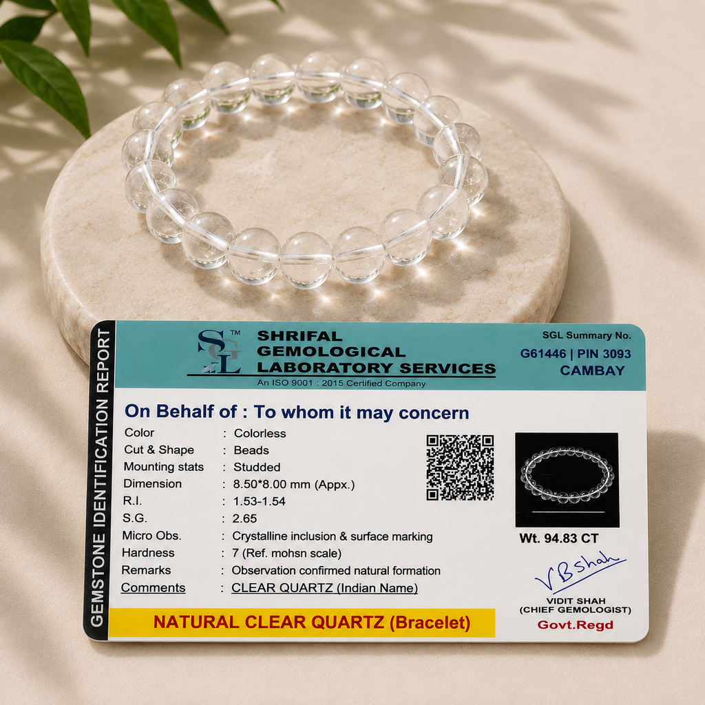Clear Quartz Crystal Bracelet
