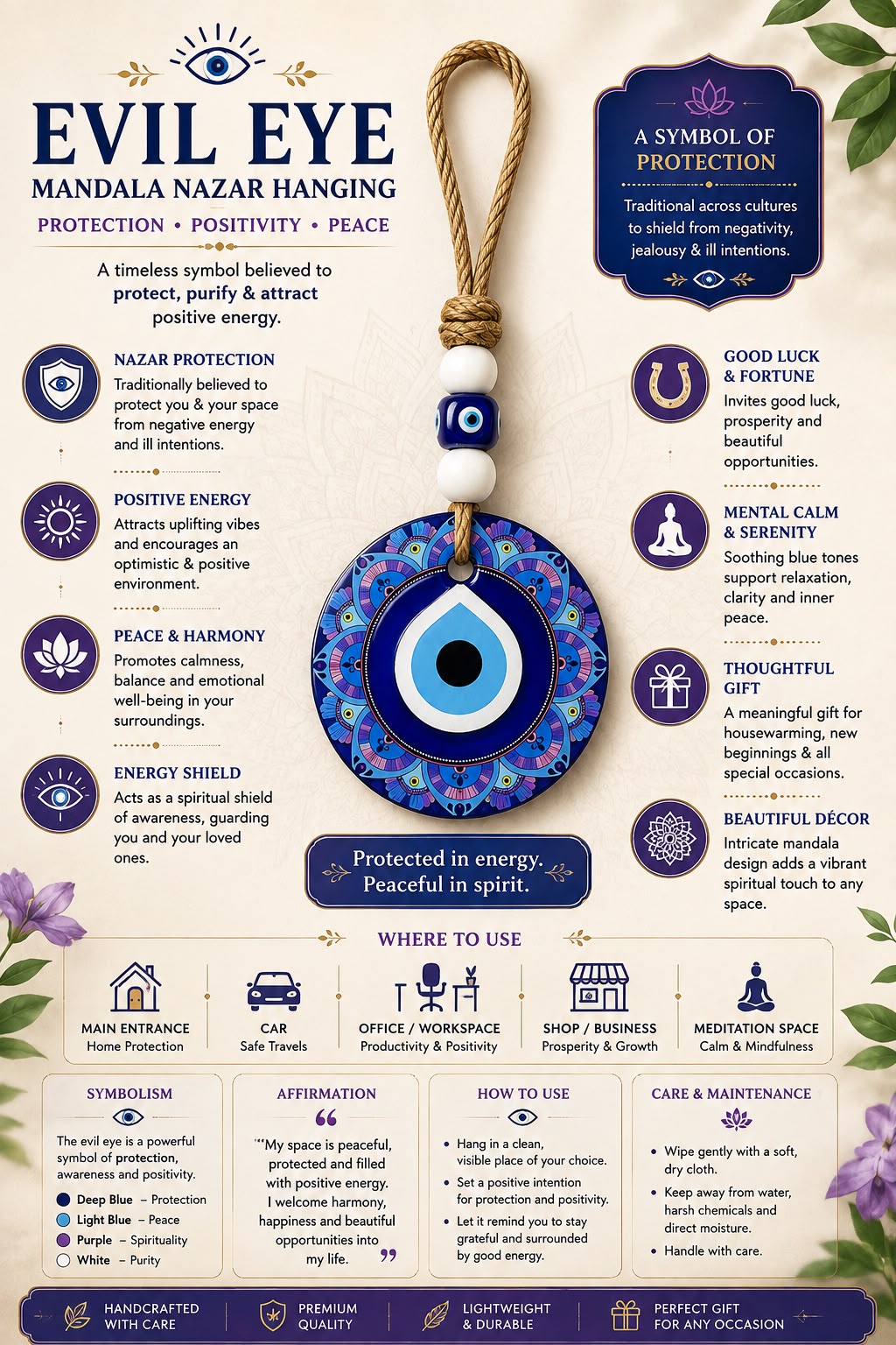 Evil Eye Protection wall hanging