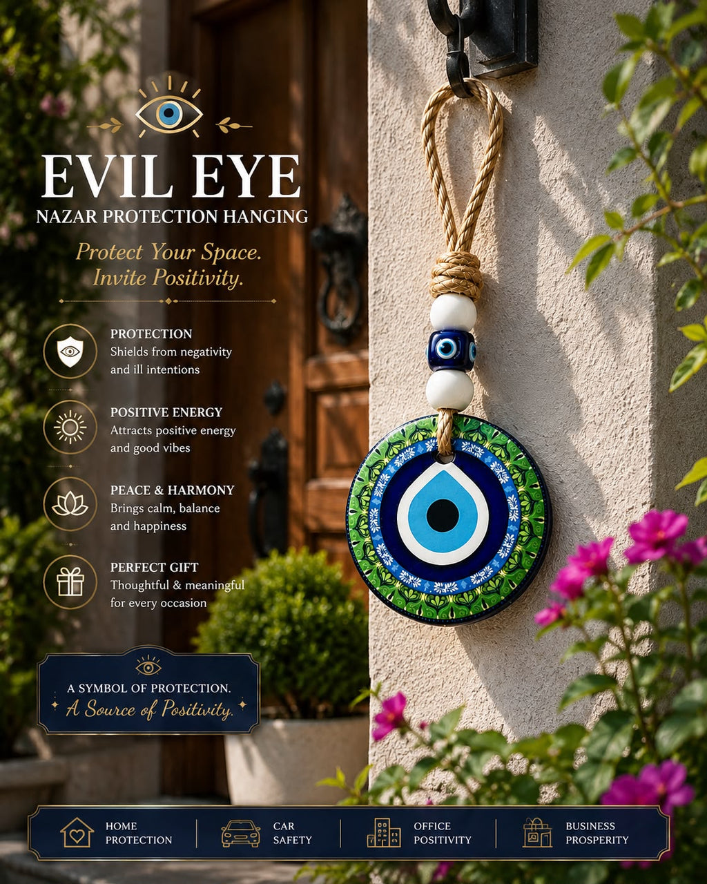 Evil Eye Protection Wall Hanging