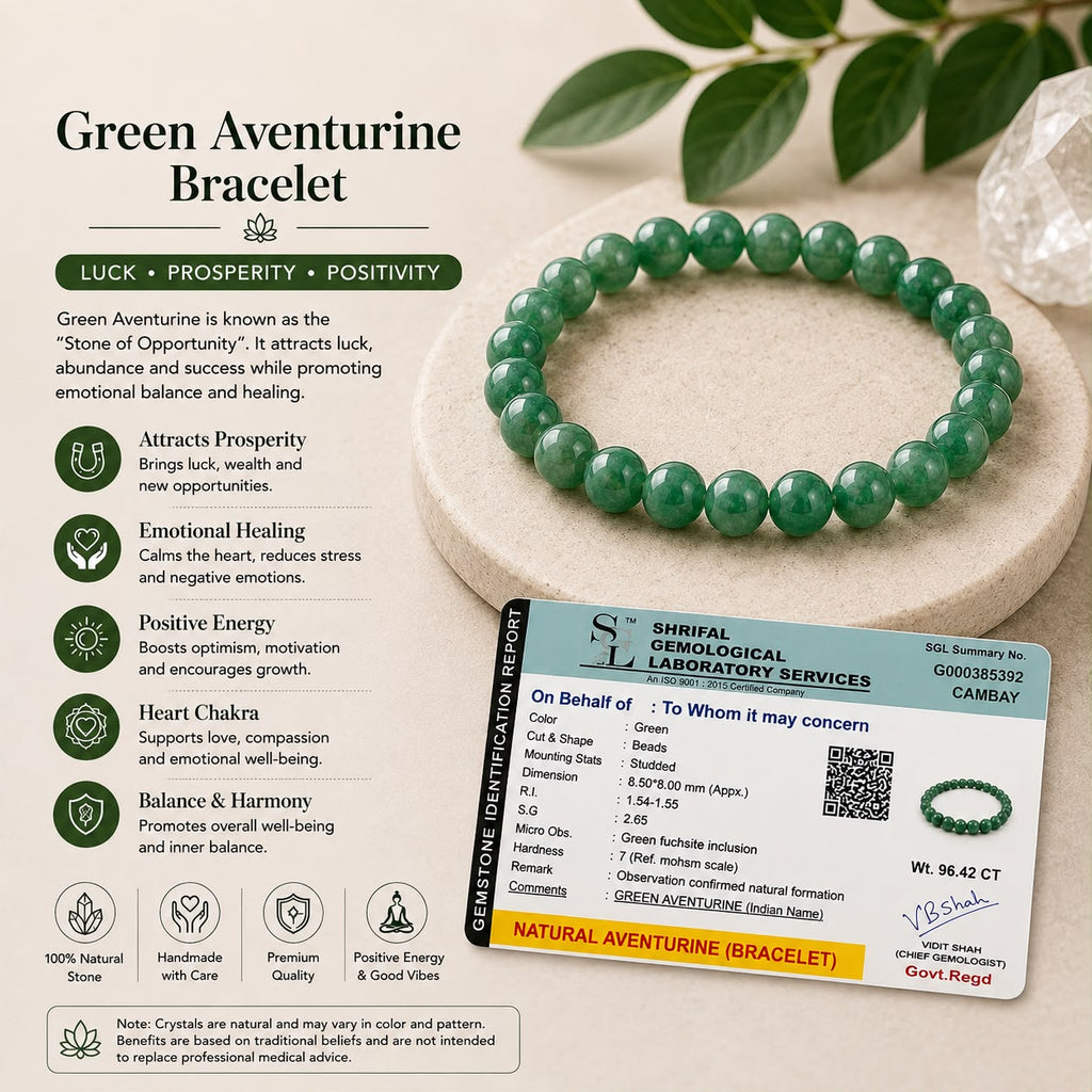 Green Aventurine Crystal Bracelet
