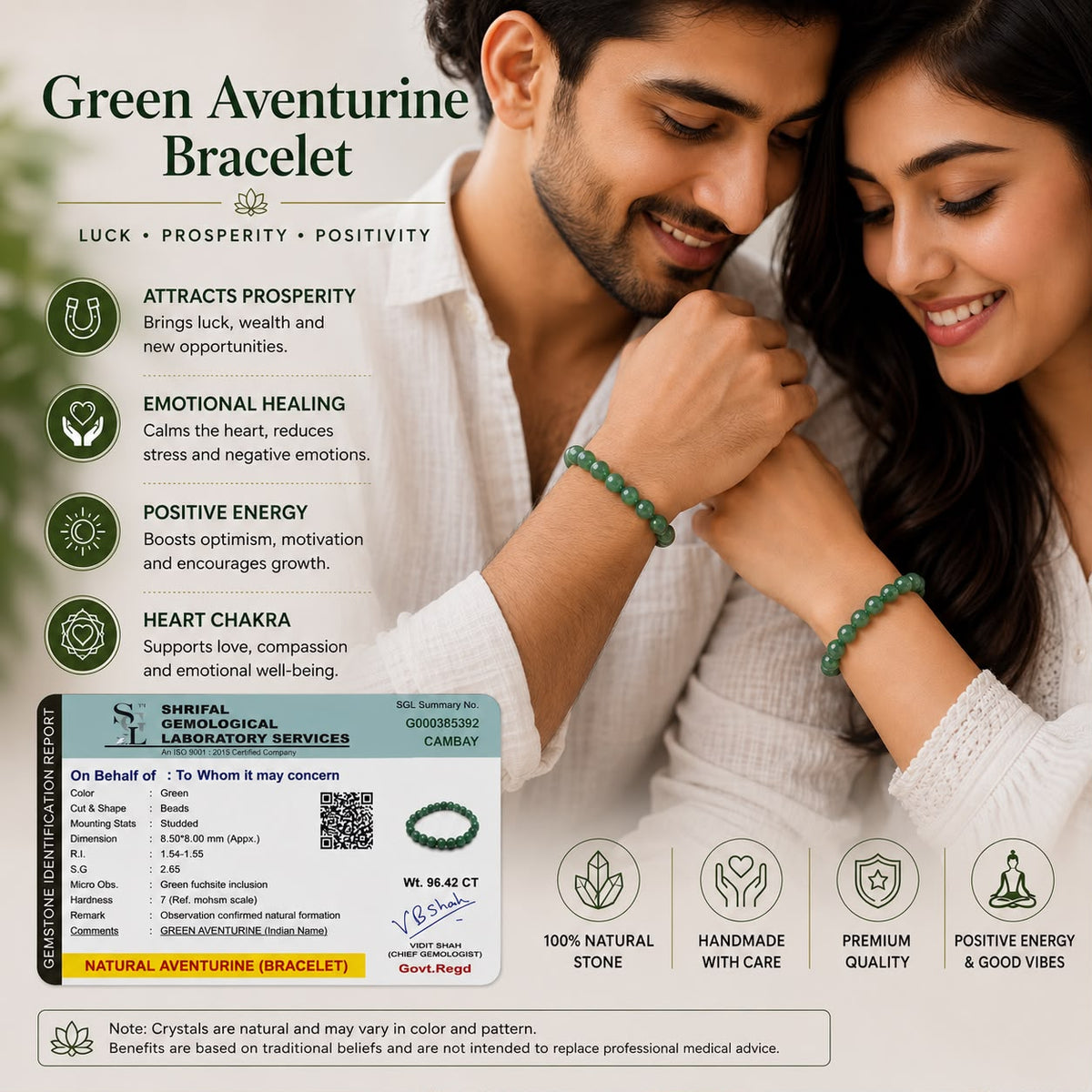 Green Aventurine Crystal Bracelet