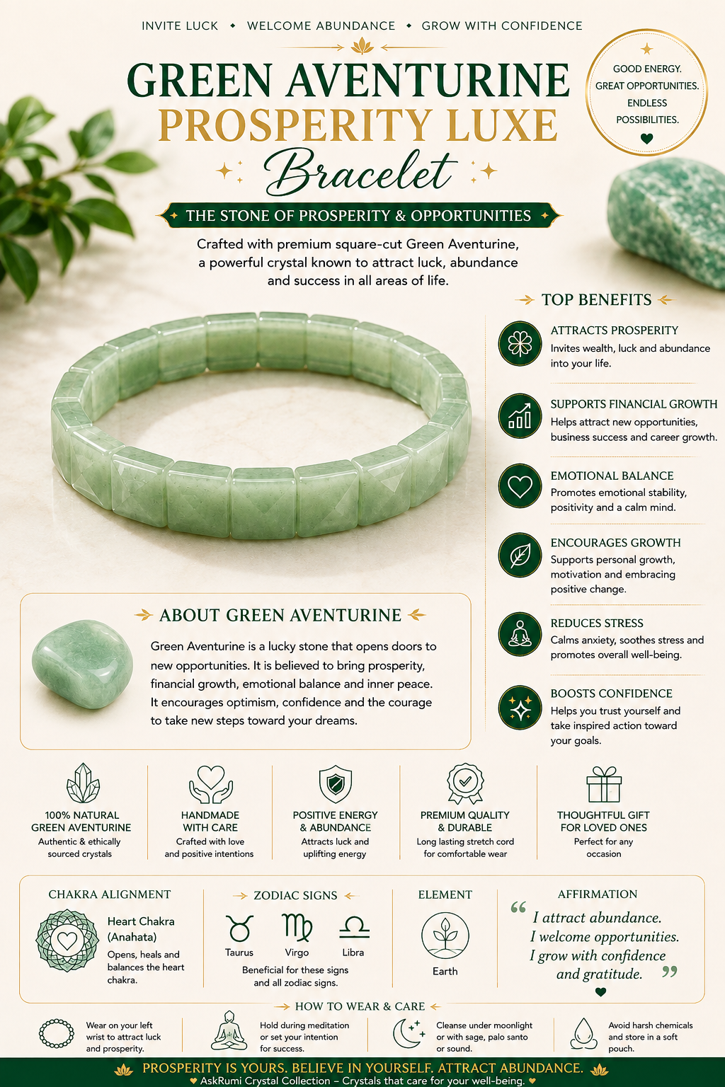 Green Aventurine Prosperity Luxe Bracelet