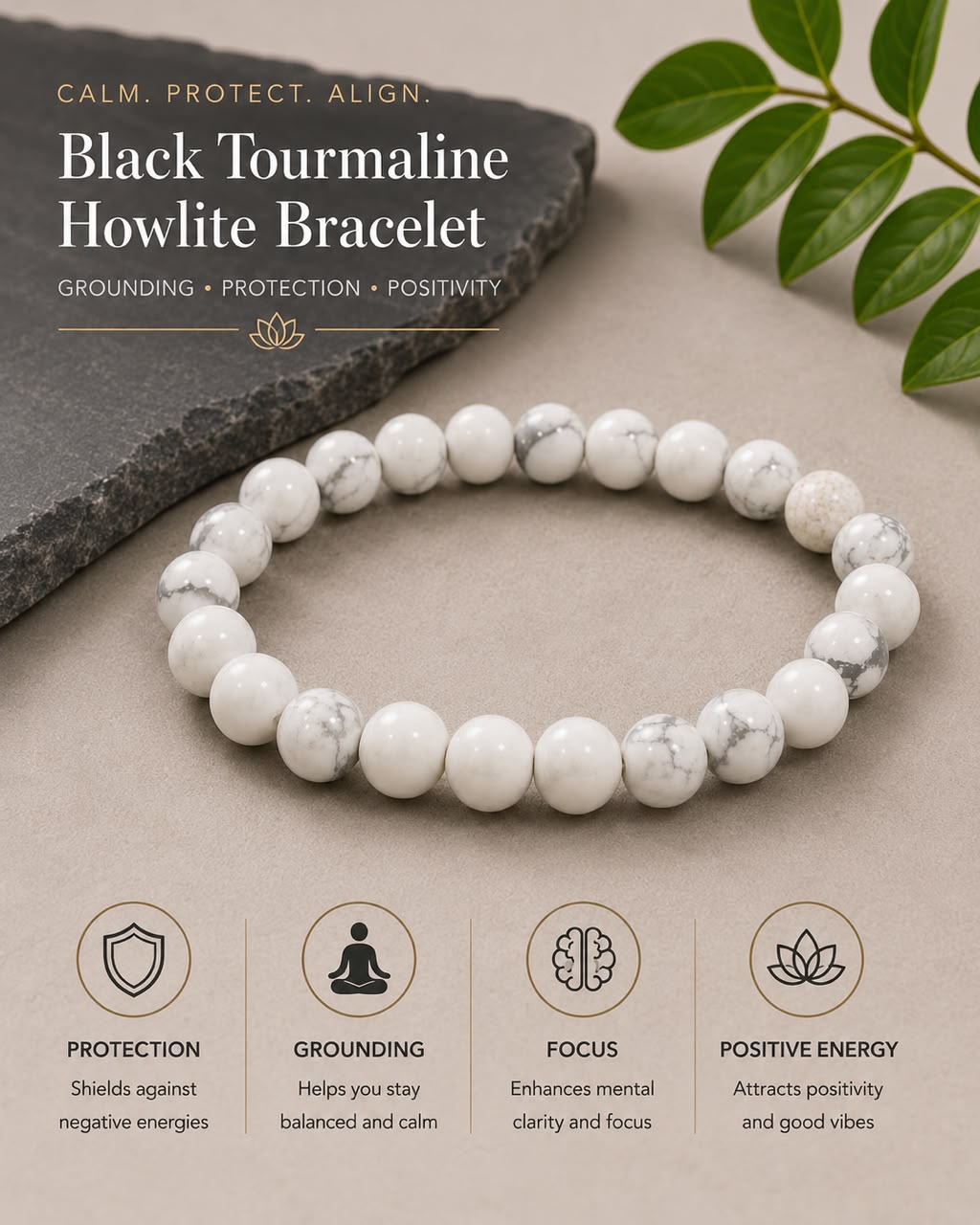 Howlite Crystal Bracelet