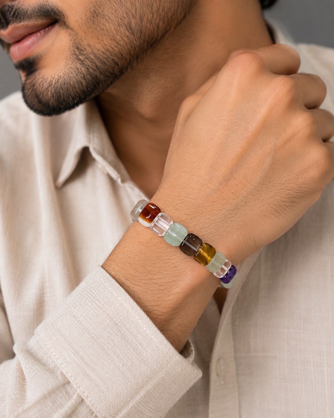 Multi Gemstone Harmony Aura Bracelet