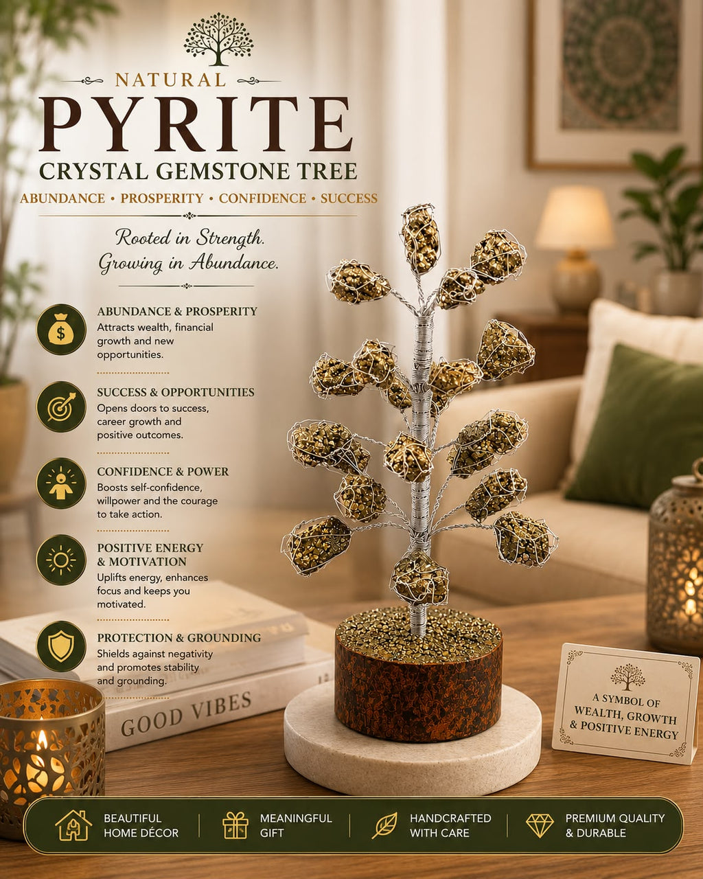 Pyrite Crystal Tree