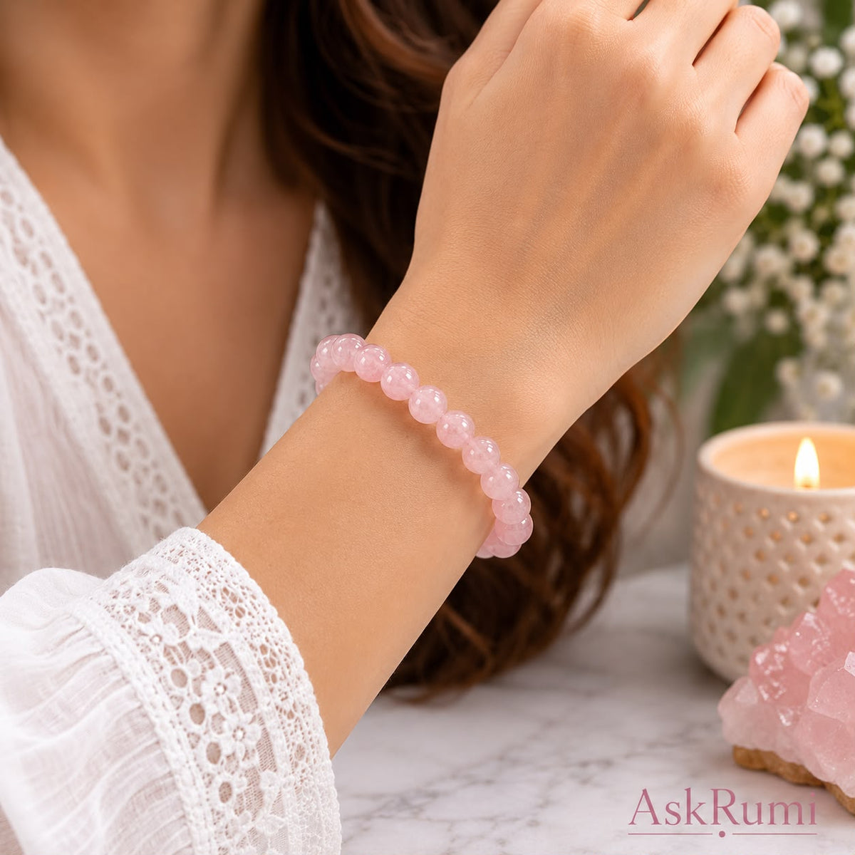 Rose Quartz Crystal Bracelet