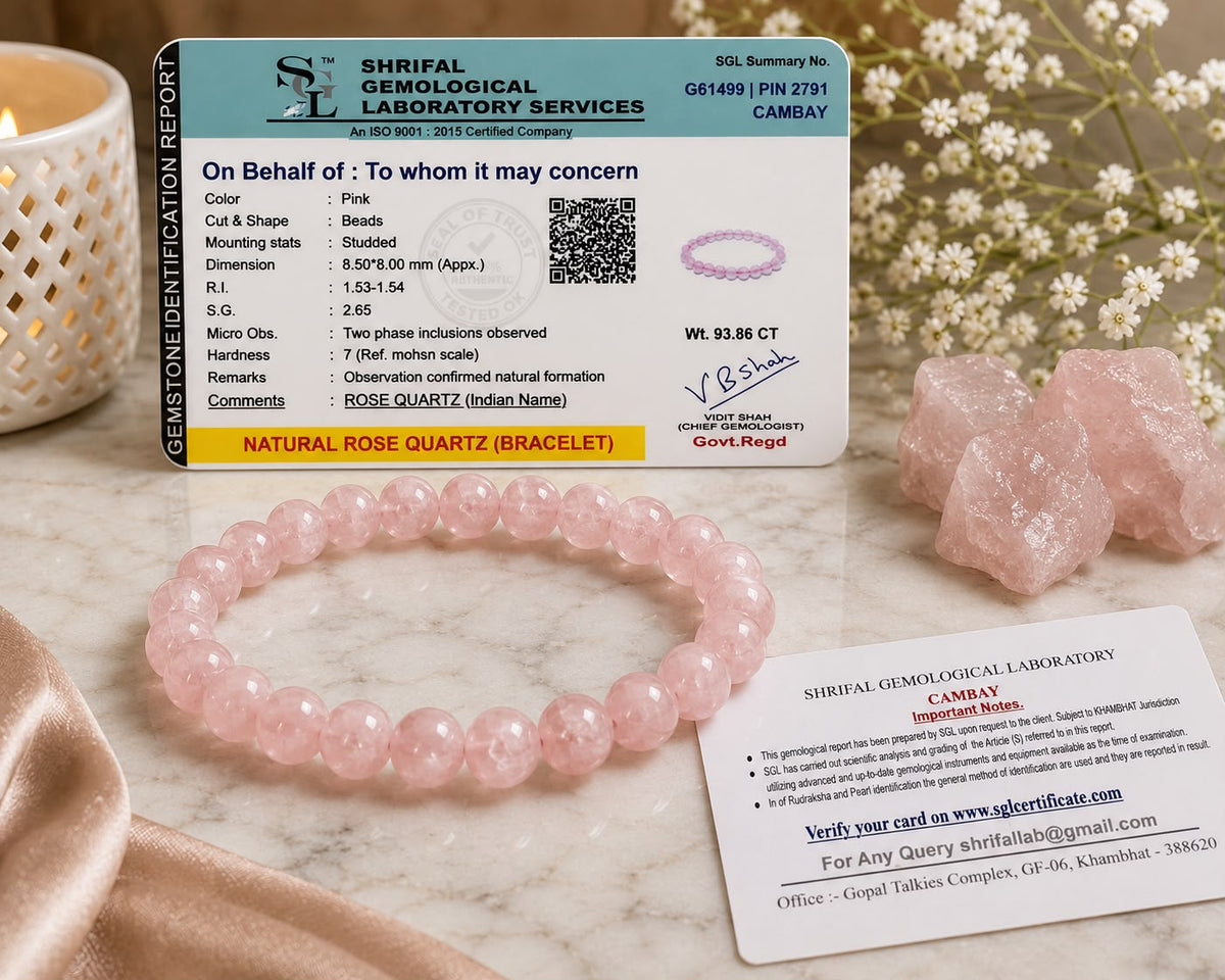 Rose Quartz Crystal Bracelet