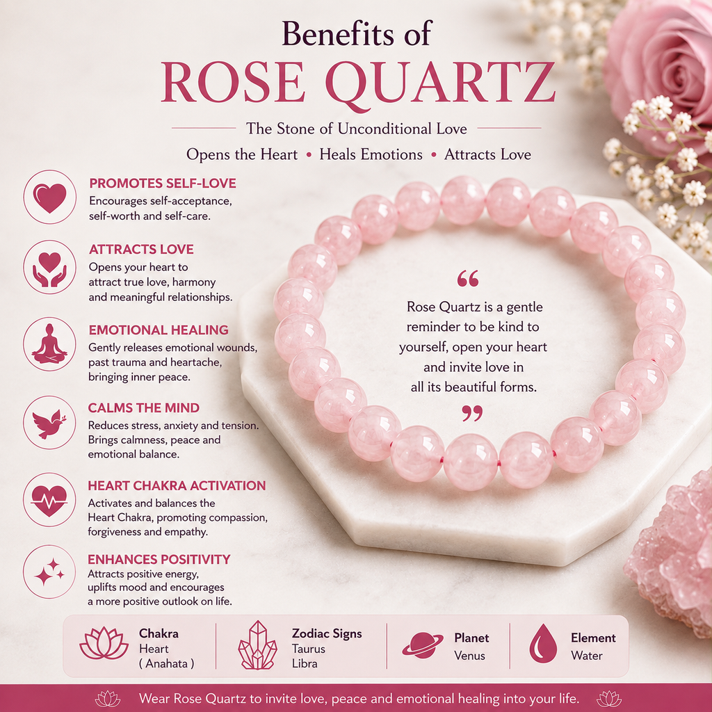 Rose Quartz Crystal Bracelet