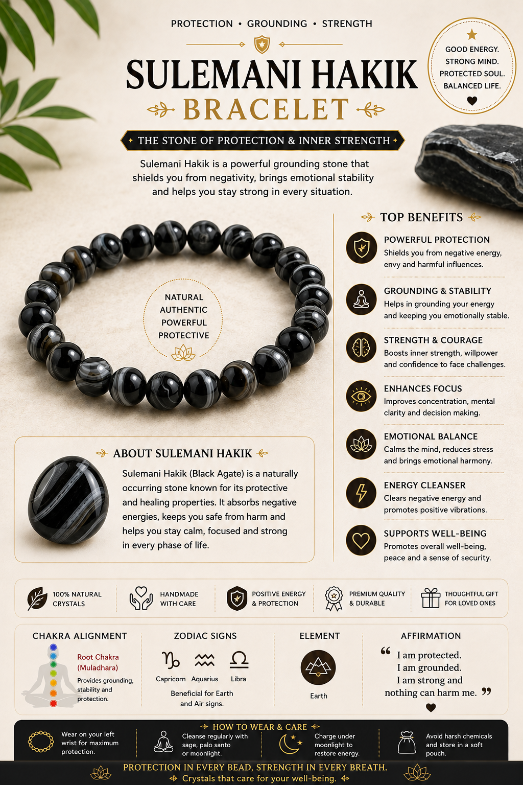 Sulemani Hakik Crystal Bracelet